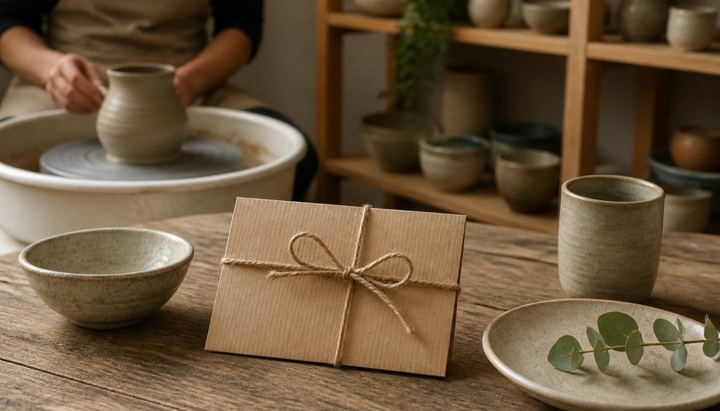 carte cadeau pour un cours de poterie